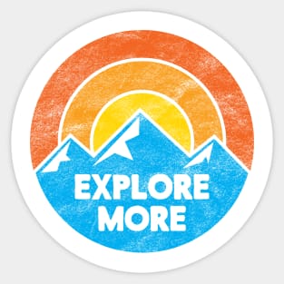 Explore More Mountain Graphic (Worn) Sticker